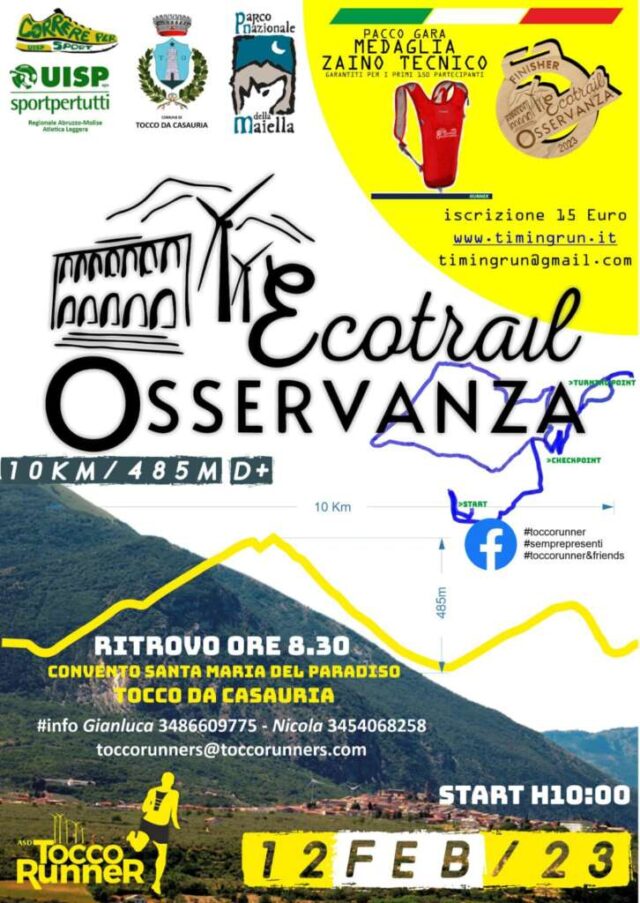 Ecotrail dell'Osservanza 12022023 locandina
