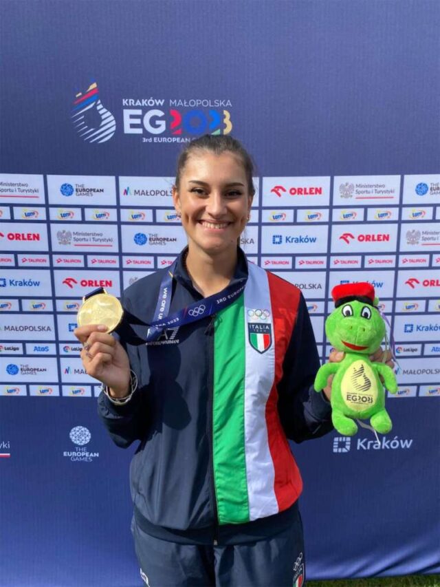 Elisa Roner con la medaglia d'oro