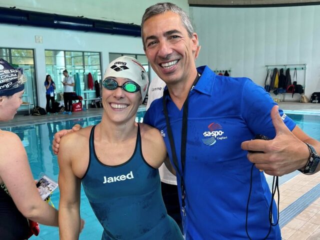 Francesca Secci col suo allenatore Alessandro Medda