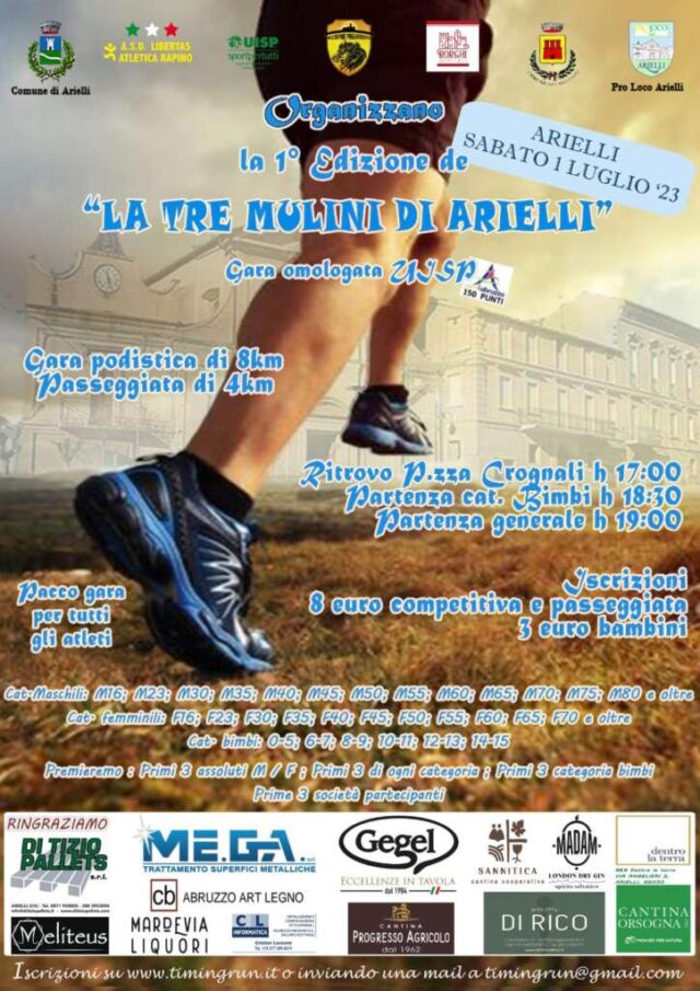 La Tre Mulini di Arielli 01072023 locandina