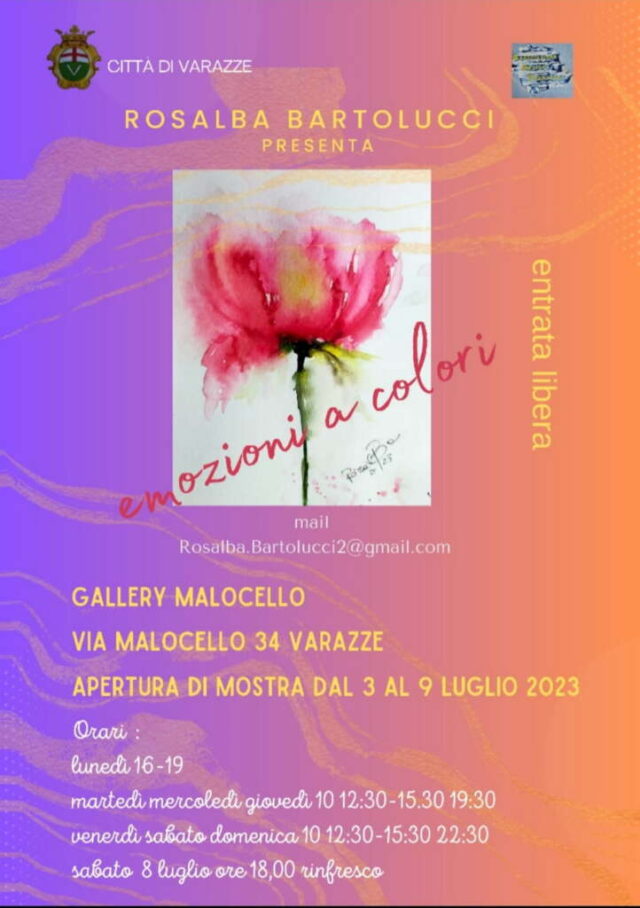 Varazze-Gallery-Malocello.3-9.07.2023.emozioni-a-colori_mostra-di-Rosalba-Bartolucci