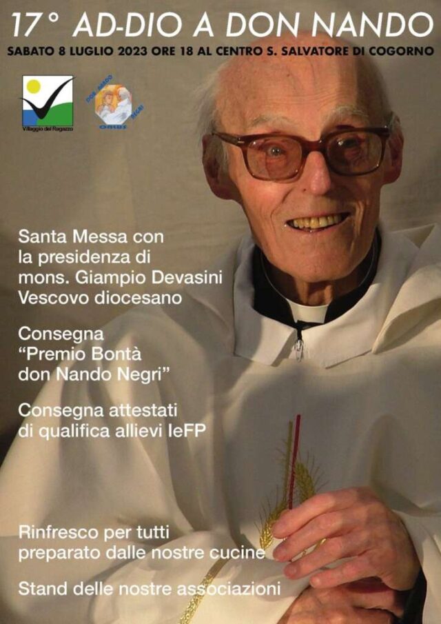 Villaggio del Ragazzo – Locandina 17° AdDio a don Nando 2023.07.08