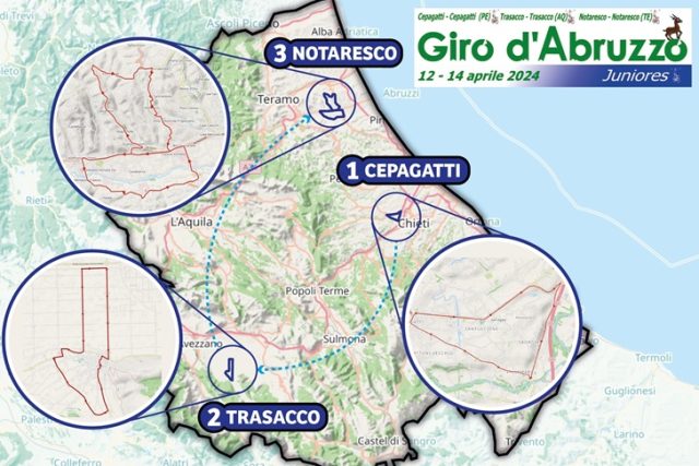 Giro d'Abruzzo Juniores 2024 - Planimetria generale Giro d'Abruzzo Juniores