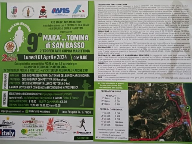Marà...tonina di San Basso Marà…tonina di San Basso