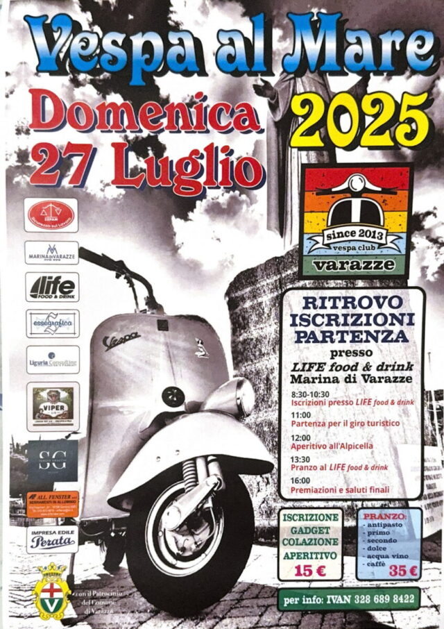 Varazze.27.07.2025.Vespa-al-mare-con-giro-turistico-e-pranzo