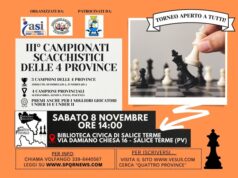 L’8 novembre Salice Terme ospita i terzi Campionati Scacchistici Quattro Province Campionati Scacchistici Quattro Province
