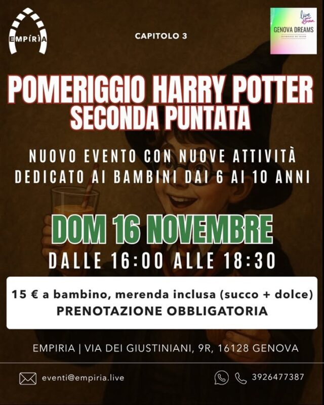 POMERIGGIO HARRY POTTER POMERIGGIO HARRY POTTER