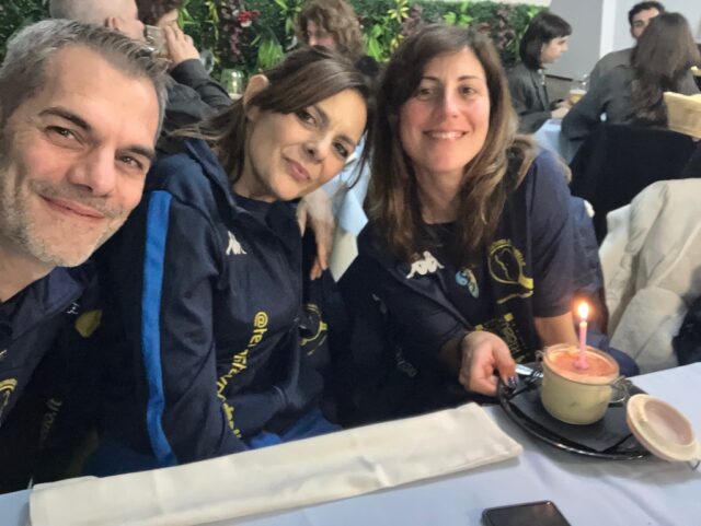 a dx Eleonora festeggia il compleanno con Simone e Oriana