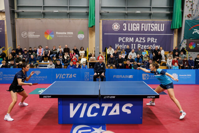 Durante la sfida in Champions League in Polonia (Foto PGE Fibrain AZS Politechniki Rzeszów)