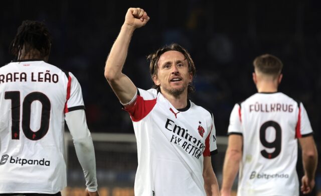 LUKA MODRIC ESULTA PER IL GOL Il Diavolo esorcizza il Pisa