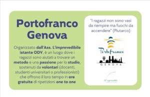 Riparte Portofranco Genova, centro di aiuto allo studio gratuito Portofranco Genova